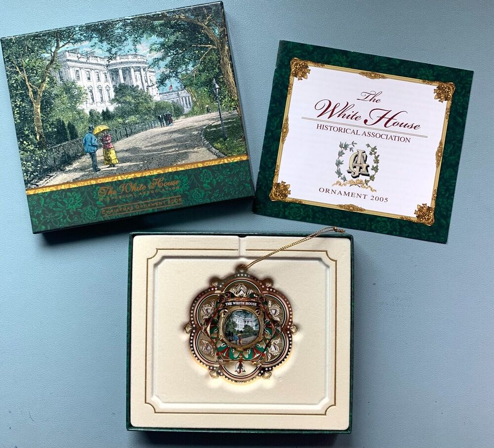 The White House Historical Association Christmas Ornament 2005 Garfield Box EUC